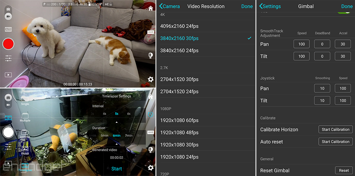 DJI Osmo screenshots